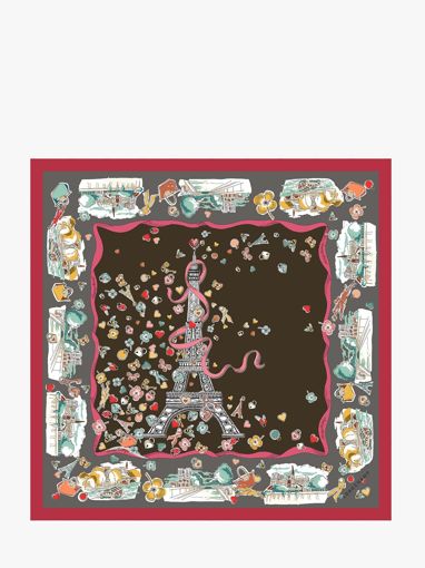 Longchamp Soie gots Scarf Brown