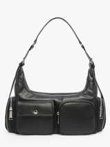 Shoulder Bag Soft Caramella Leather Lancaster Black soft caramella 7