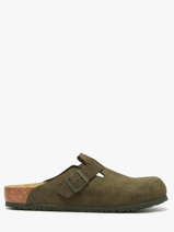Mules En Cuir Birkenstock Vert men 1024721