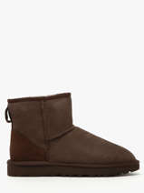 Classic Mini Ii Boots In Leather Ugg Brown women 1016222