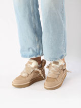 Sneakers Lowmel In Leather Ugg Black women 1144032-vue-porte
