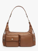 Shoulder Bag Soft Caramella Leather Lancaster Beige soft caramella 7