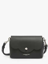 Sac Bandoulire City Flore Cuir Lancaster Noir pur & element city 48