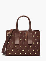 A4 Size Satchel Stud David jones Brown stud CM7868