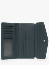 Portefeuille Saffiano David jones Bleu saffiano P164-vue-porte