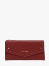 Portefeuille Saffiano David jones Rouge saffiano P164
