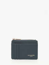 Coin Purse With Card Holder David jones Blue saffiano 1