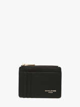 Porte-monnaie Porte-cartes David jones Noir saffiano 1