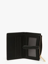 Wallet Saffiano David jones Black saffiano P163-vue-porte