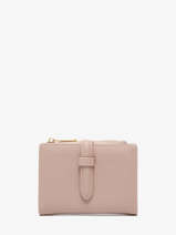 Porte-monnaie Porte-cartes David jones Rose saffiano P163