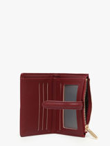 Porte-monnaie Porte-cartes David jones Rouge saffiano P163-vue-porte