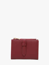 Porte-monnaie Porte-cartes David jones Rouge saffiano P163