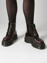 Boots Sinclair In Leather Dr martens Red women 25233600-vue-porte