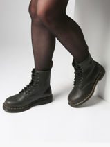 Boots 1460 Pascal In Leather Dr martens Black boy 31981300-vue-porte