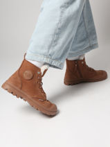 Boots In Leather Palladium Brown women 95982291-vue-porte