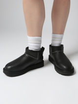 Boots In Leather Ugg Black women 1163490-vue-porte