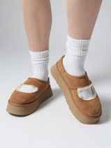 Derby Shoes In Leather Ugg Brown women 1167612-vue-porte