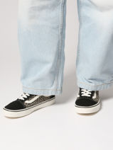 Sneakers Old Skool In Leather Vans Black women D6WYY61-vue-porte