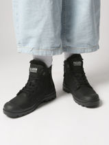 Boots Pampa Hi Zip Wl In Leather Palladium Black women 95982010-vue-porte