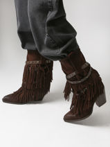 Santiago Boots In Leather Metisse Brown women XD2128-vue-porte