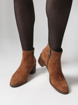 Bottines  Talon Tiglon En Cuir Mam