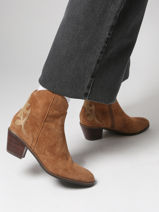 Bottines  Talon En Cuir Mam