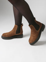 Chelsea Boots Laki In Leather Aliwell Brown women LAKI-vue-porte