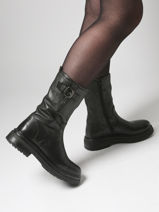 Bottines Aiko En Cuir Aliwell Noir women AIKO-vue-porte
