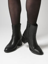 Heeled Boots In Leather Tamaris Black women 45-vue-porte
