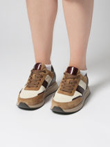 Sneakers In Leather Gabor Brown women 20-vue-porte