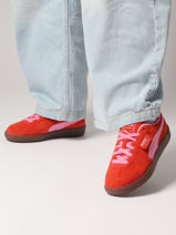 Sneakers In Leather Puma Red women 39646372-vue-porte