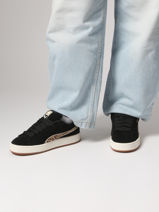 Sneakers In Leather Puma Black women 40486201-vue-porte