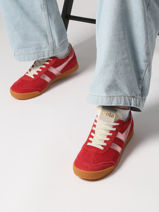 Sneakers Elan Glitz In Leather Gola Red women CLB790-vue-porte