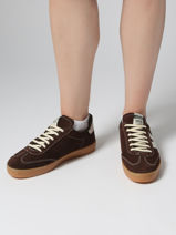 Sneakers Berlin In Leather Victoria Brown women 1126218-vue-porte