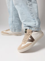 Sneakers Berlin En Cuir Victoria Beige women 1126222-vue-porte