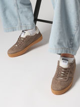 Sneakers Berlin In Leather Victoria Brown women 1126229-vue-porte