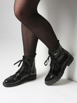 Bottines En Cuir Myma Noir women 8607-vue-porte