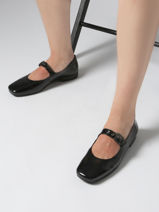 Ballerines En Cuir Aliwell Noir women A2717-vue-porte