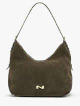 Sac Port paule Carrie En Cuir Daim Nathan baume Vert vogue 1