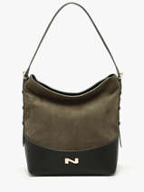 Sac Port paule Serena Cuir Daim Nathan baume Vert vogue 6
