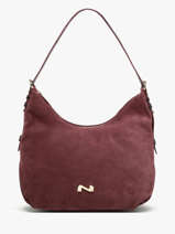 Suede Leather Carrie Shoulder Bag Nathan baume Violet vogue 1