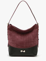 Suede Leather Serena Shoulder Bag Nathan baume Violet vogue 6