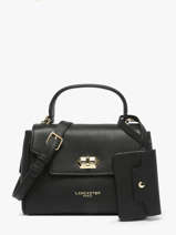 Sac Bandouli�re Mademoiselle Grace Cuir Lancaster Noir mademoiselle grace 101