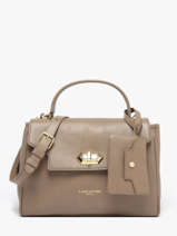 Leather Mademoiselle Grace Top-handle Bag Lancaster Brown mademoiselle grace 102