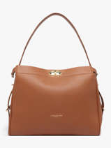 Sac Port� �paule Mademoiselle Romy Cuir Lancaster Beige mademoiselle romy 106