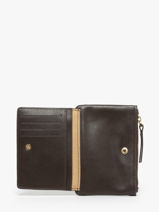 Wallet Leather Nat et nin Brown vintage SOLY-vue-porte