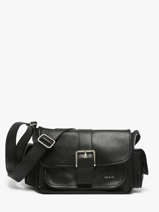 Sac Bandouli�re Joy Cuir Nat et nin Noir vintage JOY