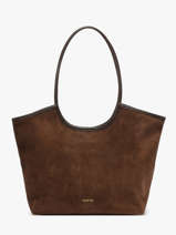 Sac Port paule Milan Cuir Daim Nat et nin Marron vintage MILAN