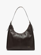 Sac Port paule Tina Cuir Lisse Nat et nin Marron vintage TINA