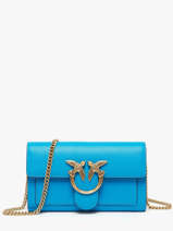 Sac Bandoulire Love Bag Icon Cuir Pinko Bleu love bag icon A0F1